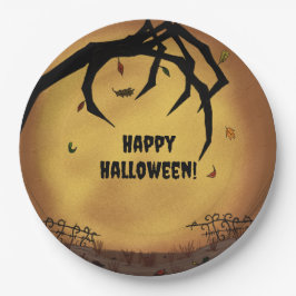 Happy Halloween Scary Hand Papieren Bordje