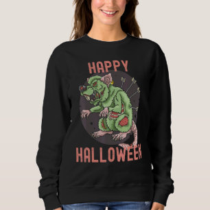Happy Halloween Scary Horror Zombie Rat Costume Trui