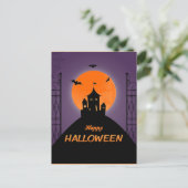 Happy Halloween Scary House Briefkaart (Staand voorkant)