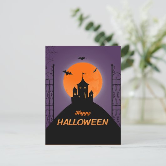 Happy Halloween Scary House Briefkaart (Staand voorkant)