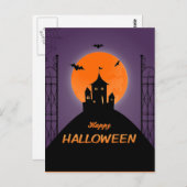 Happy Halloween Scary House Briefkaart (Voorkant / Achterkant)