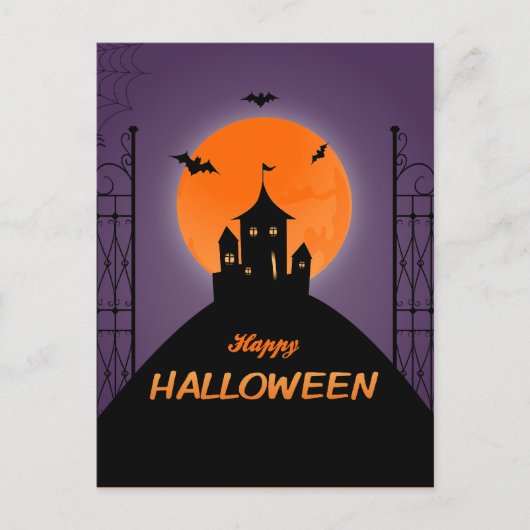 Happy Halloween Scary House Briefkaart (Voorkant)