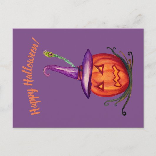 Happy Halloween Scary Lantern Briefkaart (Voorkant)