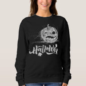 Happy Halloween Scary pumpkin Face Sweatshirt (Voorkant)