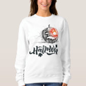 Happy Halloween Scary pumpkin Face Sweatshirt (Voorkant)
