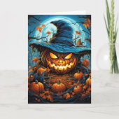 Happy Halloween Scary Pumpkin Kaart (Voorkant)