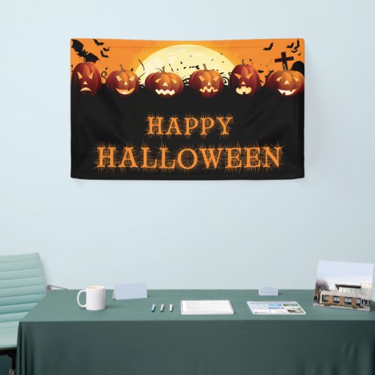 Happy Halloween Scary Pumpkins Spandoek (Beurs)