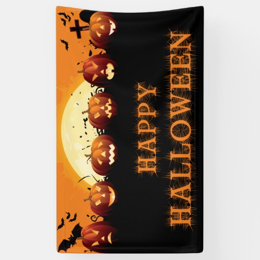 Happy Halloween Scary Pumpkins Spandoek (Verticaal)