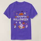 Happy Halloween Scary Retro Kinder Boo Ghost Pumpk T-shirt (Design voorkant)