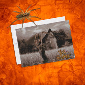 Happy Halloween Scary Skeleton Reaper Kaart