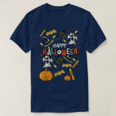 Happy Halloween Scary Spooky Retro Style Boys Girl T-shirt (Design voorkant)