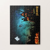 Happy Halloween Scary Witch, Ghost en Pumpkins Legpuzzel (Verticaal)