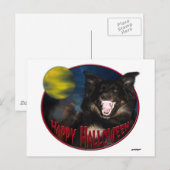 Happy Halloween Scary Wolf Briefkaart (Voorkant / Achterkant)