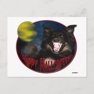 Happy Halloween Scary Wolf Briefkaart