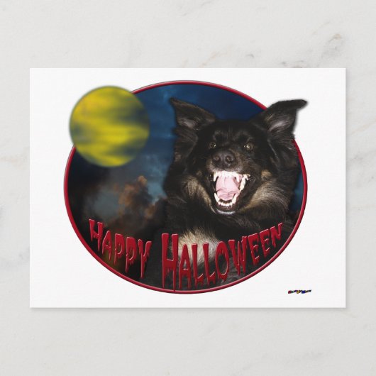 Happy Halloween Scary Wolf Briefkaart (Voorkant)