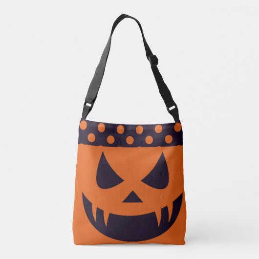 happy Halloween    scarypumpkin Crossbody Tas (Achterkant)