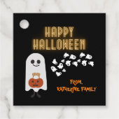 Happy Halloween schattig op maat geschenk goody ba Bedankjes Labels (Voorkant)