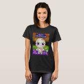 Happy Halloween Schattige Big Eye Mummy Love Snoep T-shirt (Voorkant volledig)