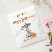 Happy Halloween Schattige BIG EYED WHITE WITCH Bedankzakje (Gezegeld)