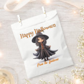 Happy Halloween Schattige BIG EYED WITCH in het zw Bedankzakje (Geknipt)