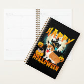 Happy Halloween Schattige Corgi Witch Pumpkin Ghos Planner (Display)