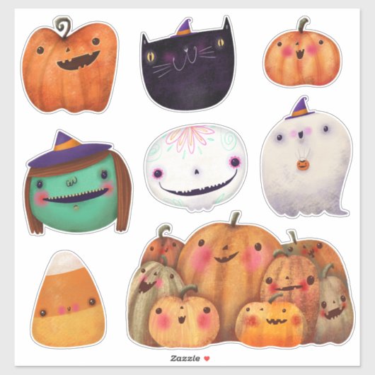 Happy Halloween Schattige Decor Collectie Sticker (Vel)
