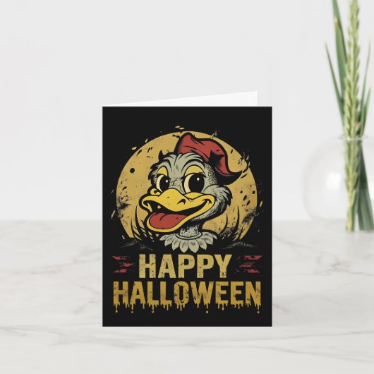 Happy Halloween Schattige Duck Kaart (Voorkant)