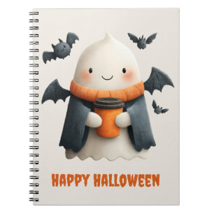 Happy Halloween Schattige Ghost Design Notitieboek