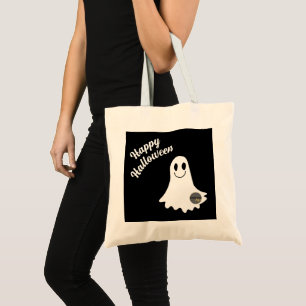 HAPPY HALLOWEEN SCHATTIGE GHOST VOEG JE LOGO BUSIN TOTE BAG