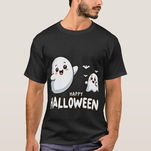 Happy Halloween Schattige Ghosts Kinder Halloween  T-shirt (Voorkant)