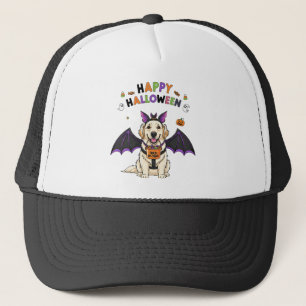 Happy Halloween Schattige Hondenvleermuis Trick-or Trucker Pet