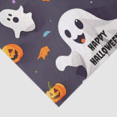 Happy Halloween Schattige Mini Ghosts Tissue Paper Tissuepapier (Detail)