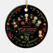 Happy Halloween Schattige Monsters Ornament (Voorkant)