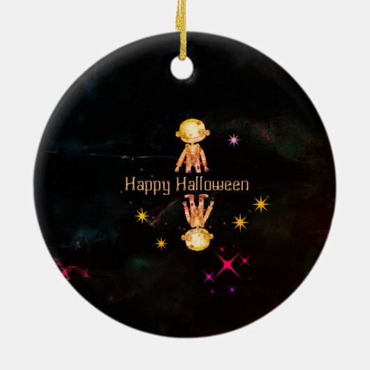 Happy Halloween Schattige Monsters Ornament (Achterkant)