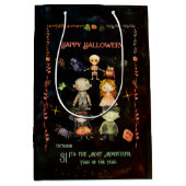 Happy Halloween Schattige Monsters Party Medium Cadeauzakje (Voorkant)