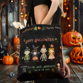 Happy Halloween Schattige Monsters Party Tote Bag