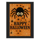 Happy Halloween Schattige Spider Retro Party Perfect Poster (Voorkant)