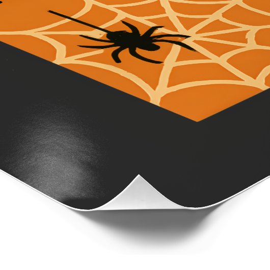 Happy Halloween Schattige Spider Retro Party Perfect Poster (Hoek)