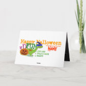 Happy Halloween Schattigee Dinosaurs 3D Cut & Fold Kaart (Achterkant)