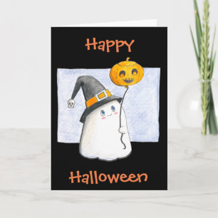 Happy Halloween / Schattigee geest Kaart