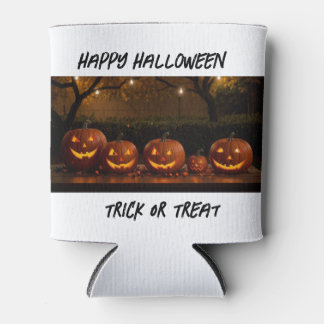 Happy Halloween, Schattigee gesneden pompoenen Blikjeskoeler