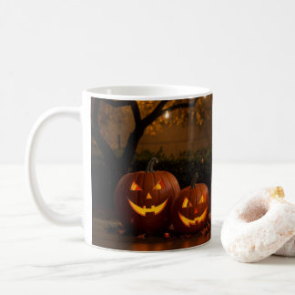 Happy Halloween, Schattigee gesneden pompoenen Koffiemok