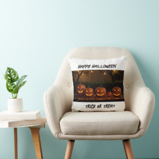 Happy Halloween, Schattigee gesneden pompoenen Kussen