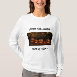 Happy Halloween, Schattigee gesneden pompoenen T-shirt