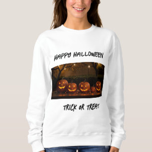Happy Halloween, Schattigee gesneden pompoenen Trui