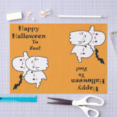 Happy Halloween Schattigee Ghost Bat Oranje Gift Tissuepapier (Craft)