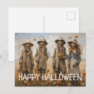 Happy Halloween Schattigee Halloween vogelverschri Briefkaart