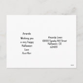 Happy Halloween Schattigee Kinder kleding Feestdagenkaart (Achterkant)