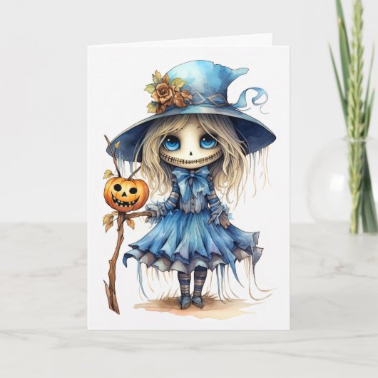 Happy Halloween | Schattigee kleine poppenheks Kaart (Voorkant)