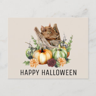 Happy Halloween Schattigee kleine vleermuis met po Briefkaart